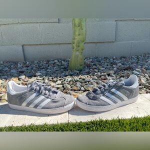 Adidas Gray kids size 4 Gazelle.